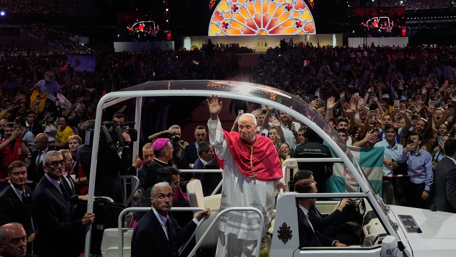 Paris Weather In September Huge crowds gather for Pope's visit to Paris - watch live | World News ...