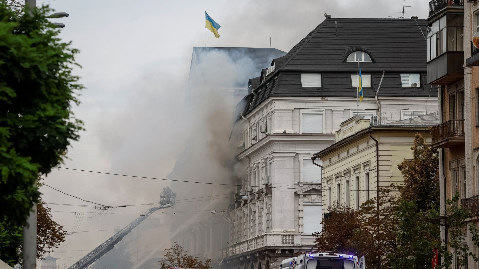 Russian drone strikes Ukraine's security service headquarters in Kyiv, Zelenskyy says