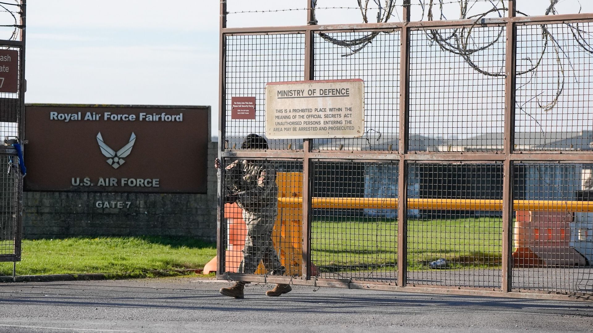 Dual UK-Iranian national arrested over RAF Fairford incident, counter terror police say