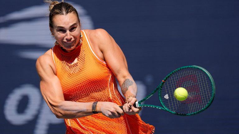 World number one complains about cannabis smell at US Open. Credit: Sky Sports Tennis
