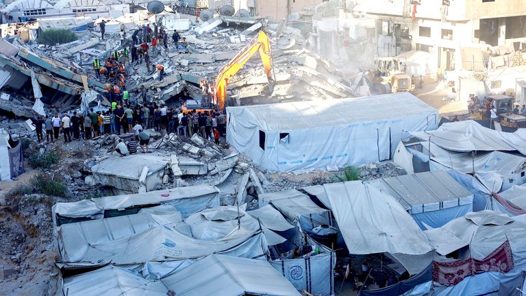 It's thought that thousands of Palestinians live in similar buildings. Pic: Reuters