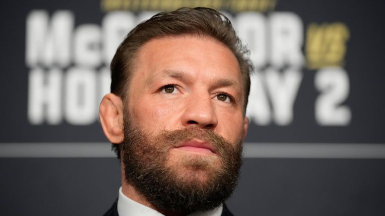 Conor McGregor at a UFC press conference in July. Pic: AP