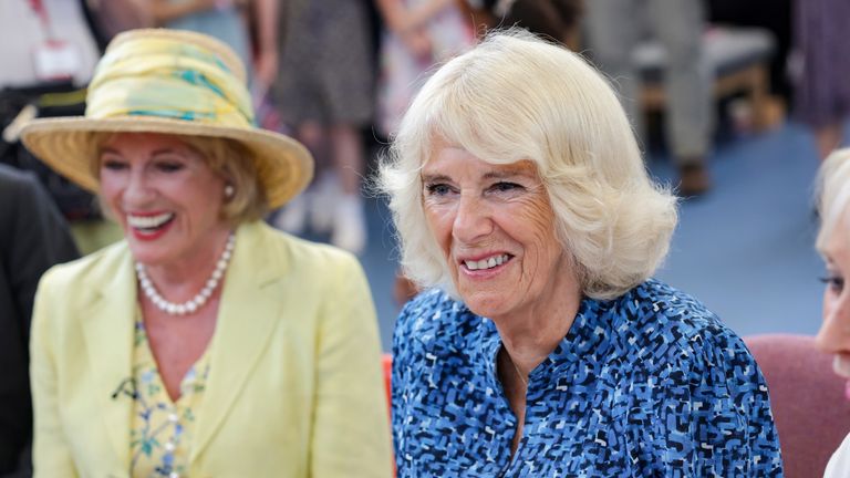 Dame Esther Rantzen (left) with Queen Camilla in Cornwall in 2022. File pic: PA