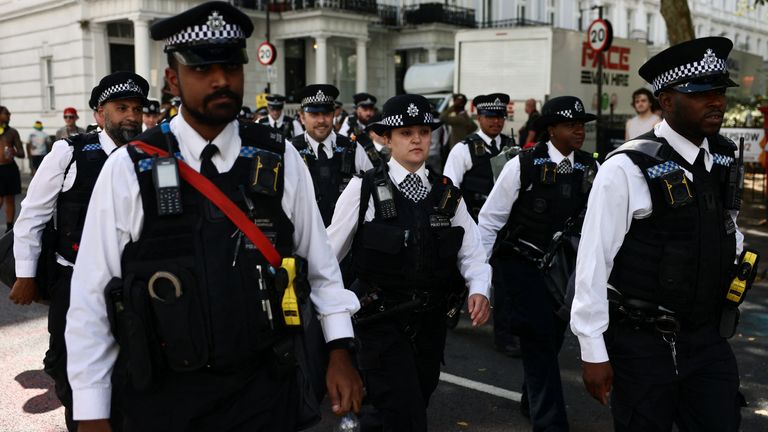 Officers made hundreds of arrests but said the event passed largely without incident. Pic: Reuters