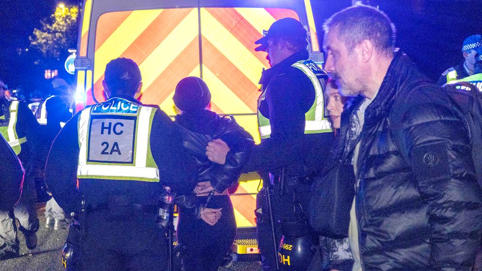 Six arrested at protest as migrants 'at sea for 36 hours' arrive in Dover