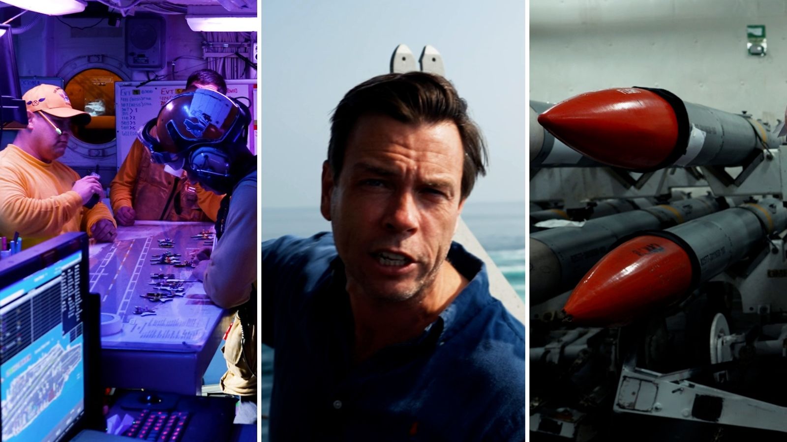 Witness the huge operation to restock a US aircraft carrier