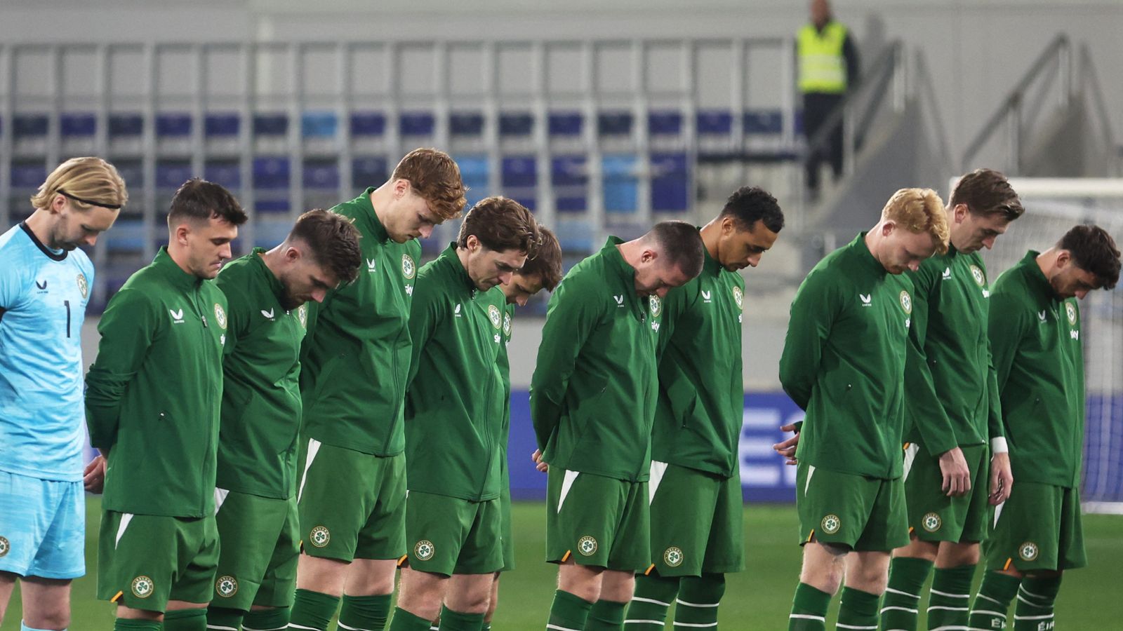Israelische Journalisten nach dem Spiel der Republik Irland von der ...