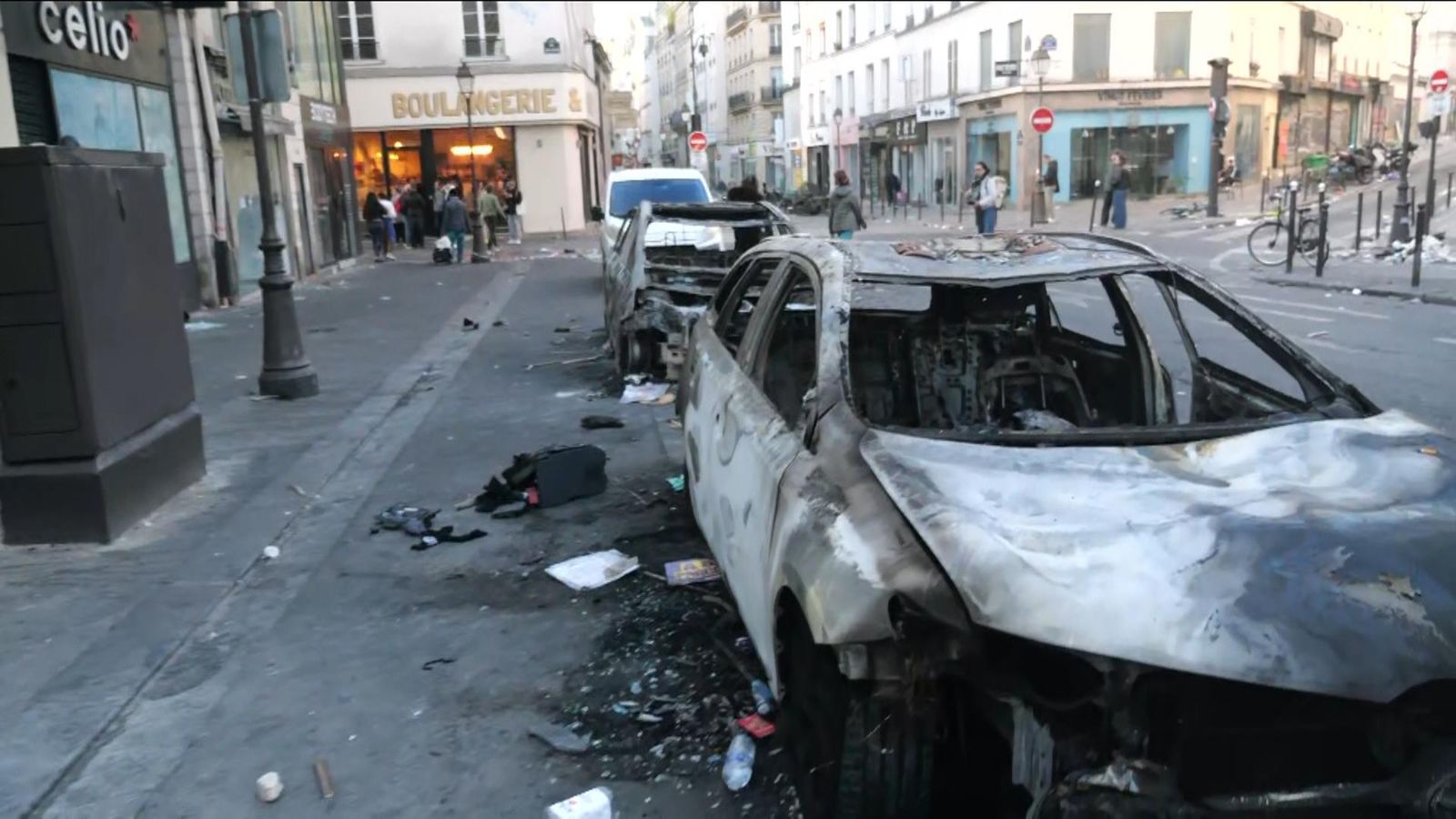 France riot aftermath: Sky News walks through scenes of destruction in ...