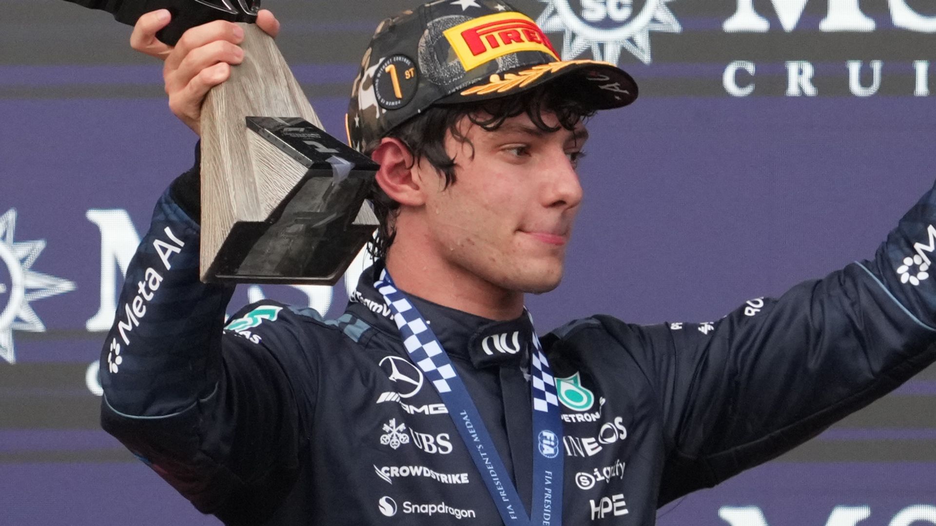 Antonelli wins United States GP but made to wait for world title