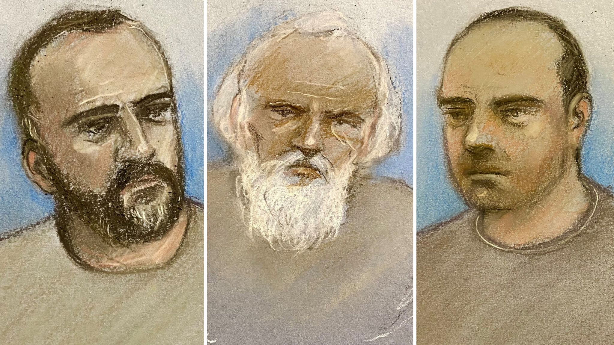 (L-R) Mostafa Sepahvand, Shapoor Qalehali Khani Noori, and Farhad Javadi Manesh. Pics: Elizabeth Cook/PA