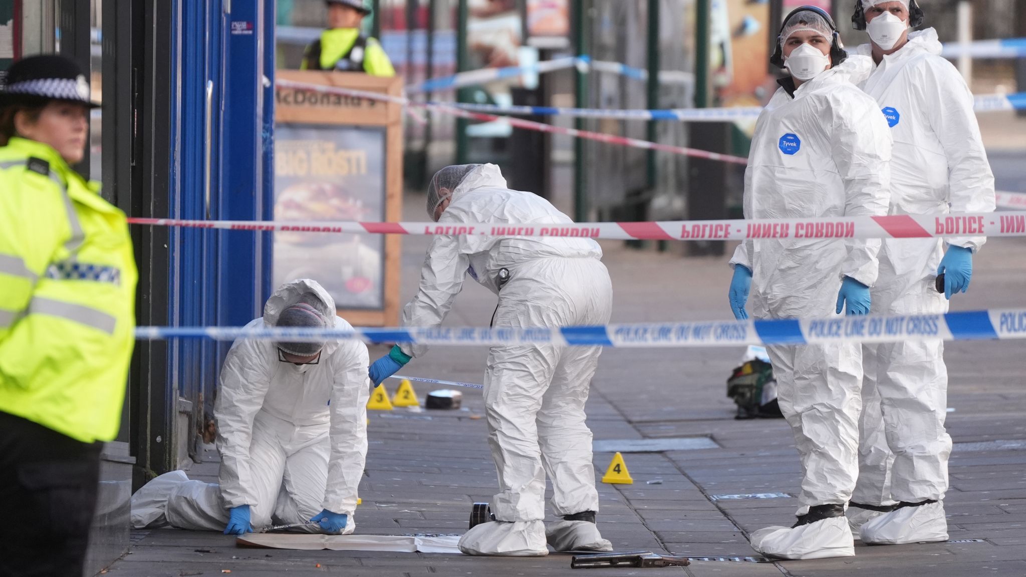 Gun pictured at scene after police officer shot in Nottingham - as ...