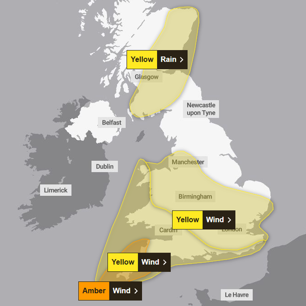 UK weather: Amber weather warning in place as named storm hits UK | UK ...