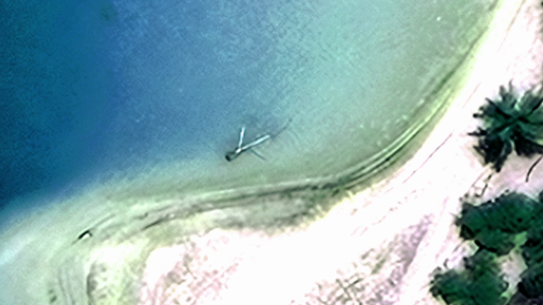 The visual anomaly – known as the Taraia Object - was first seen in satellite images in 2020. Pic: Archaeological Legacy Institute