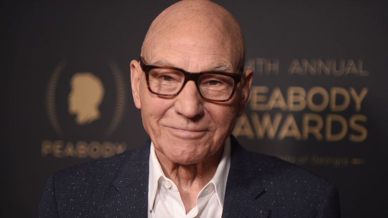 Patrick Stewart pictured in June 2024. Pic: AP