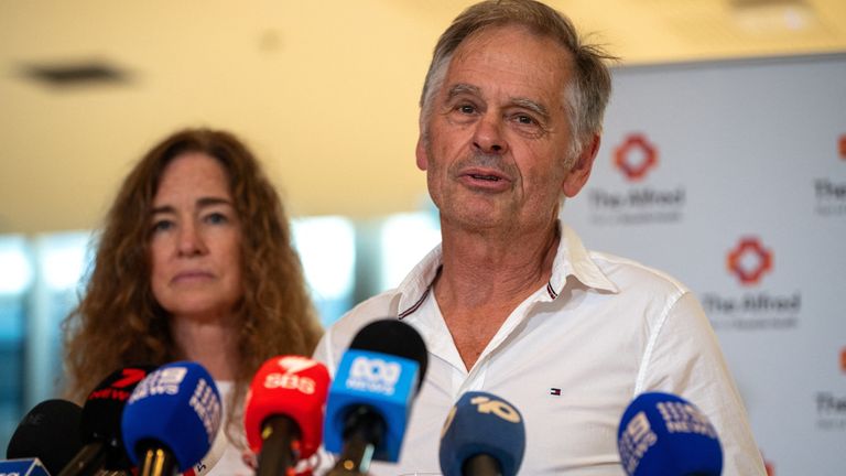 Phil Haines speaking to the media. Pic: AAP/Reuters
