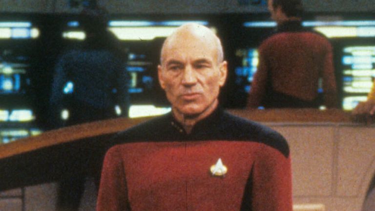 Stewart became a global star thanks to his role in Star Trek: The Next Generation. Pic: Moviestore/Shutterstock