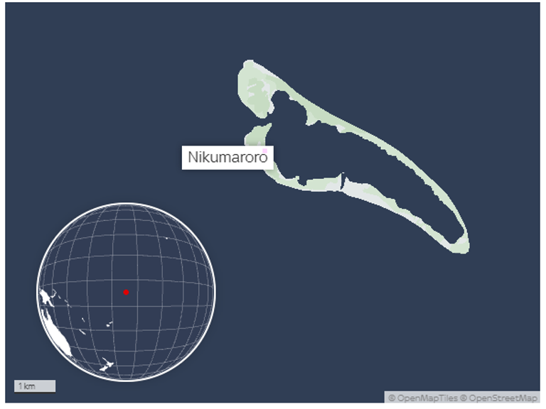 Nikumaroro, um atol de coral desabitado nas Ilhas Phoenix, pertence à República de Kiribati